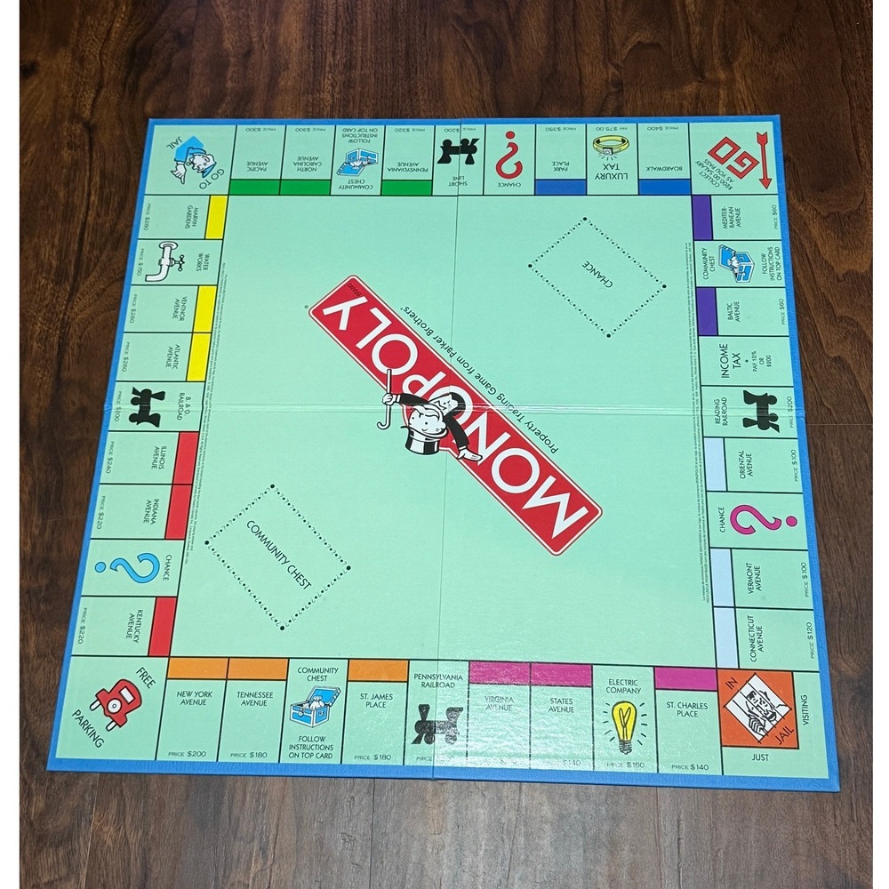 Parker Brothers Monopoly Game Board Kids Excellent Folding Replacement